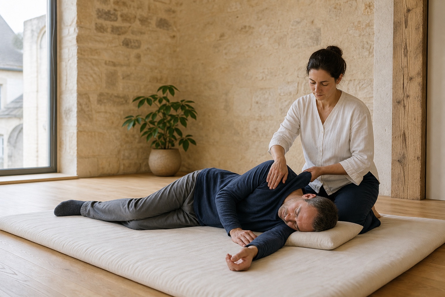 Séance de Shiatsu pour prévenir le stress professionnel près de Senlis